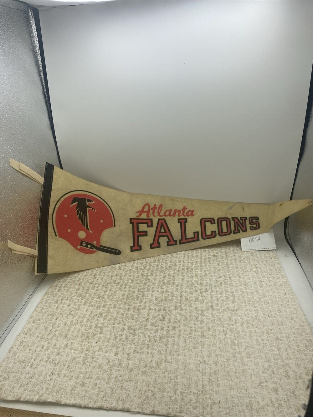 Rare NFL Atlanta Falcons Vintage Circa 1967 Bar Helmet Logo Football Pennant Fel
